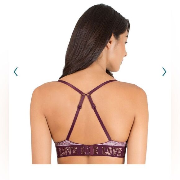 SO Intimates, Convertible, Dark-Gray and White “Love”Underwire Bra. 34C. - Picture 10 of 11